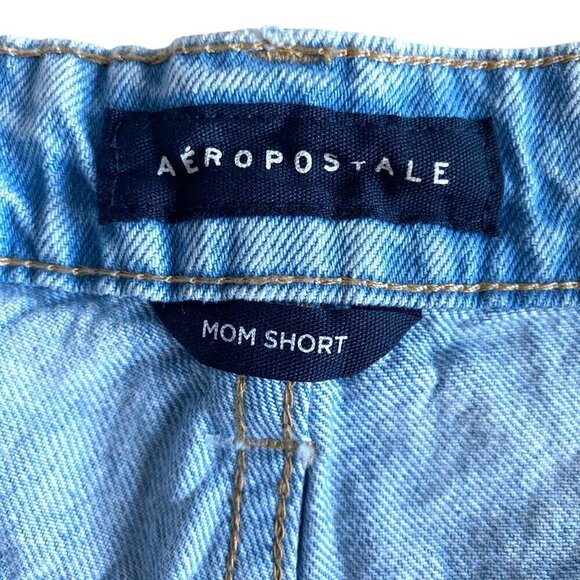 Aeropostale High-Rise Button Fly Denim Mom Shorts Sz 2 NWT Retro 90's Boho - Picture 7 of 14